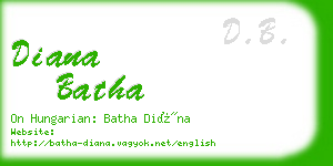 diana batha business card